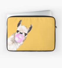 Bubble Gum Sneaky Lama in Senfgelb Laptoptasche