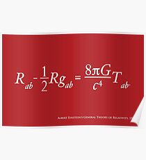 Einstein Relativitätstheorie Poster