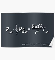 Póster Teoría de la relatividad de Einstein