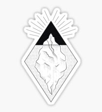 iceberg black and white Sticker