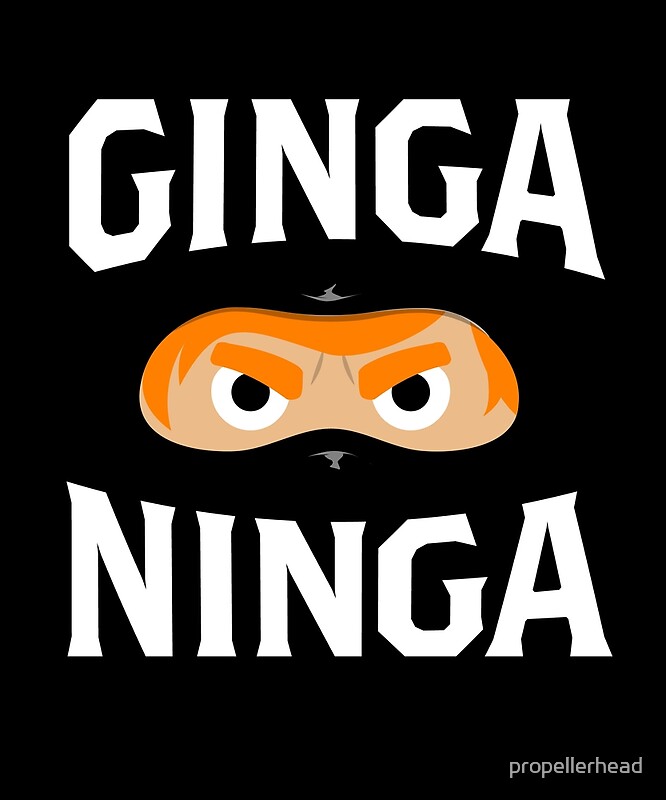 "Ginga Ninja Redhead Ninja" by propellerhead Redbubble
