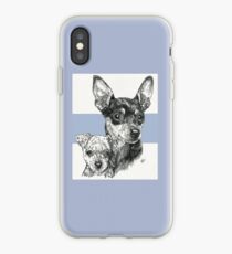 Miniature Pinscher Father & Son iPhone Case