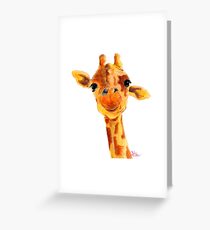 GIRAFFE ZOO ANIMAL PRINTS 'TOMMY' GIRAFFE GIFTS VON SHIRLEY MACARTHUR Grußkarte