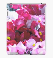 Red, pink and white flowers in a white cup iPad Case/Skin