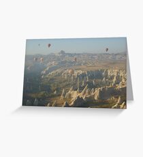 Dawn with ballons @ Kapadokya Greeting Card
