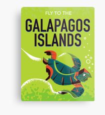 Lámina metálica Arte del cartel del recorrido de la vendimia de las Islas Galápagos.