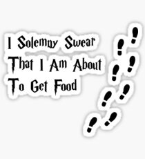 I solemnly swear that I am about to get food Sticker
