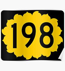 Kansas State Highway K-198 | United States Highway Shield Sign Poster