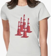 TRAFIC CONES PYLON Women's Fitted T-Shirt