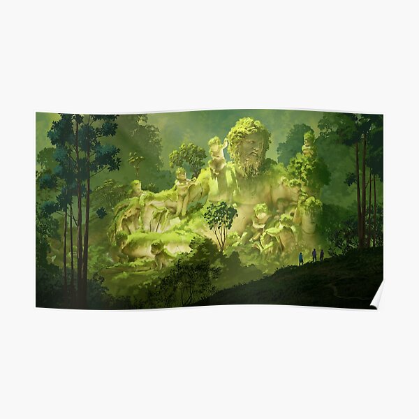 Moss and statues Poster