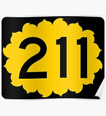 Kansas State Highway K-211 | United States Highway Shield Sign Poster