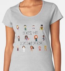 Camiseta premium de cuello ancho Así que eso es en lo que se convirtió
