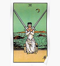 Two of Swords Tarot Poster