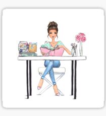 Chic Planner Girl Sticker