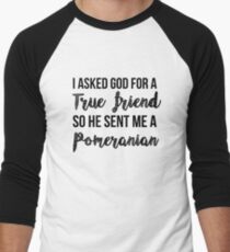 True Friend Pomeranian Men's Baseball ¾ T-Shirt