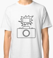 Camera SLR Flash_outline Classic T-Shirt