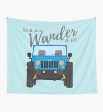 Wander (blue) Wall Tapestry