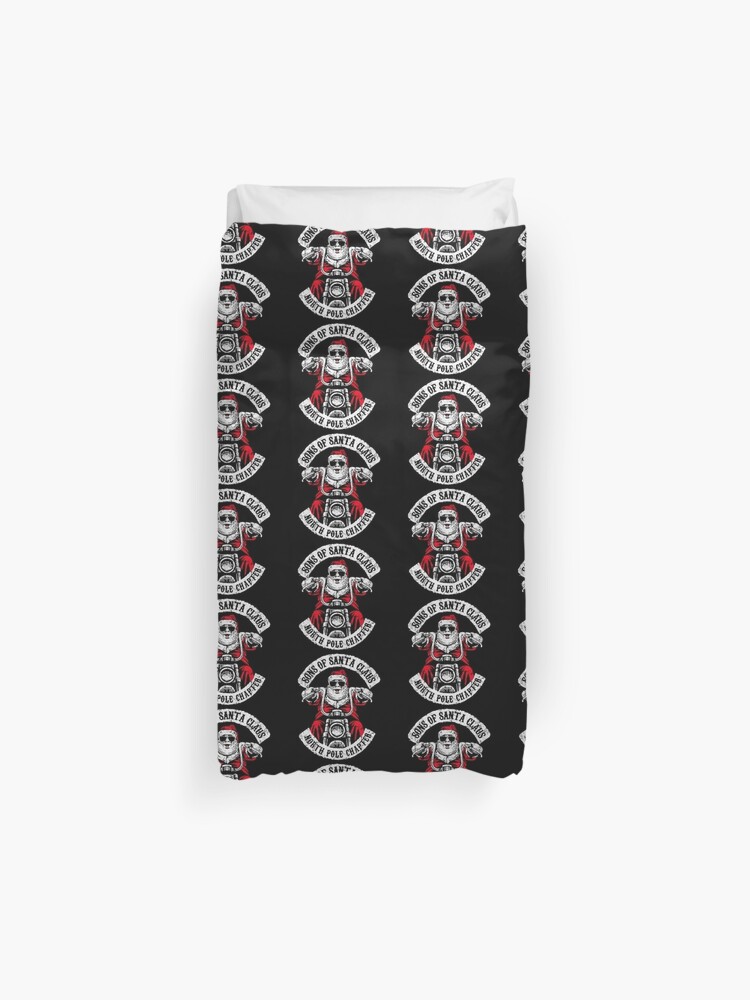 Sons Of Anarchy Biker Santa Duvet Cover By Pickledjo Redbubble