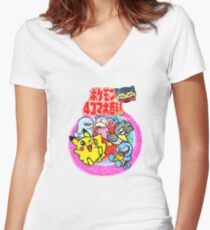 Pocket Monsters Women's Fitted V-Neck T-Shirt