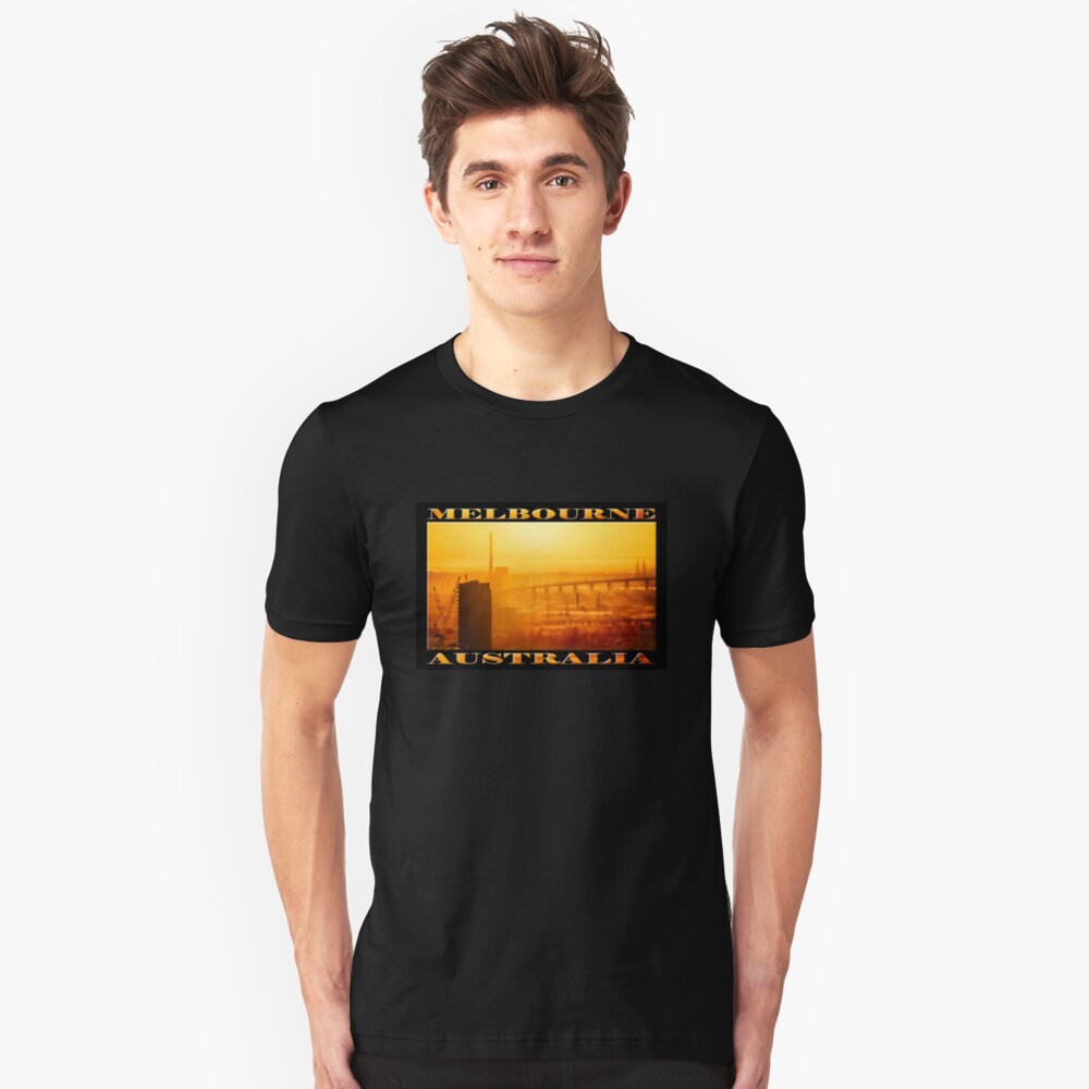 Hot in the City (widescreen poster on black) Slim Fit T-Shirt