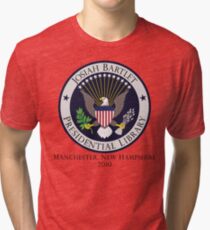 Josiah Bartlet Presidential Library Logo Tri-blend T-Shirt