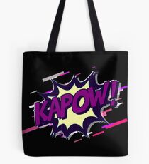 Kapow comic Eighties Retro Violet and Purple Tote Bag
