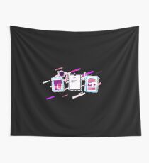Desk notes Eighties Retro Violet and Purple Wandbehang