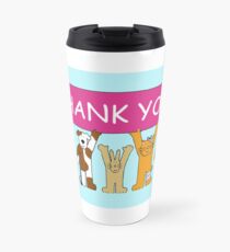 Thank you to the Vet, Cartoon Pets. Travel Mug