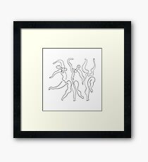 Picasso Line Art - Tänzer Gerahmtes Wandbild