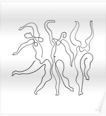 Picasso Line Art - Tänzer Poster