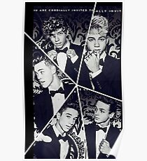 why dont we black and white collage Poster