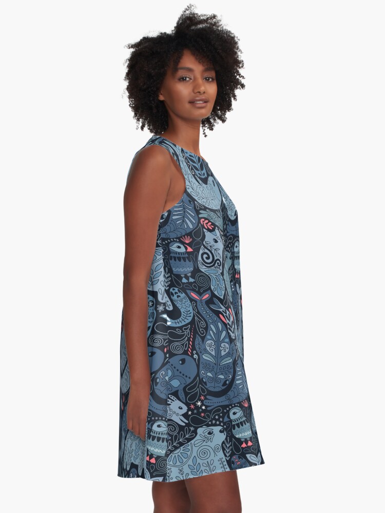 Alternate view of Arctic animals A-Line Dress