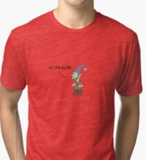 Hi, I'm Elfo! (Disenchantment) - Black Tri-blend T-Shirt