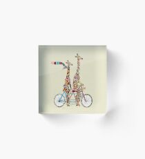 giraffes days lets tandem Acrylic Block