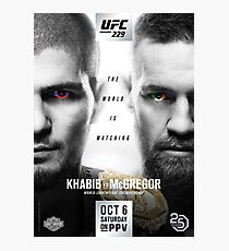 UFC 229: Khabib vs McGregor Official Event Poster (HQ) Photographic Print