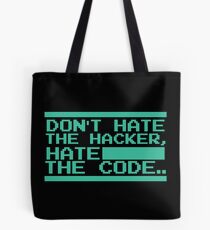 Retro Screen Hack Coder Hacking Code Tote Bag
