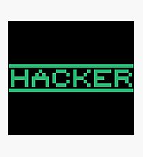 Retro Screen Green Coder Hacking Code Photographic Print