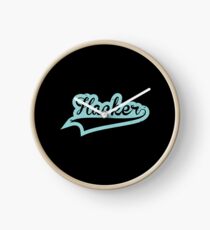 Retro Old School Hack Coder Hacking Clock