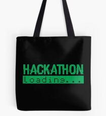 Hackathon Loading Green Retro Coder Type Tote Bag