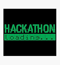 Hackathon Loading Green Retro Coder Type Photographic Print