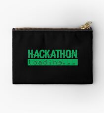 Hackathon Loading Green Retro Coder Type Studio Pouch