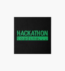 Hackathon Loading Green Retro Coder Type Art Board