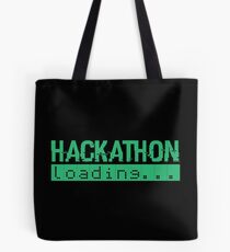 Hackathon Loading Green Retro Coding Code Tote Bag