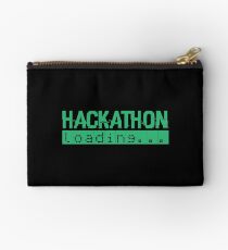 Hackathon Loading Green Retro Coding Code Studio Pouch
