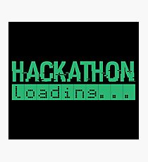 Hackathon Loading Green Retro Coding Code Photographic Print
