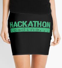 Hackathon Loading Green Retro Coding Code Mini Skirt