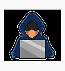 Retro Hack Coder Hacking Hoodie Hacker Photographic Print