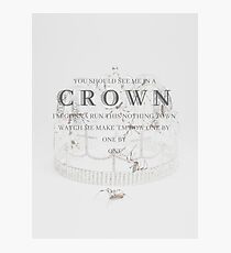 Billie Eilish you should see me in a crown Lyrics Print Photographic Print