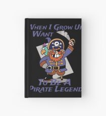 Grow Up To Be A Pirate Legend Halloween Pirate Day Hardcover Journal