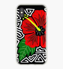 Mola Hibiscus w/swirl iPhone Case